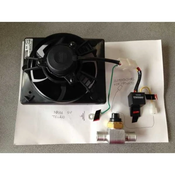 Electroventilador universal c/ termocontacto para motos sem bateria