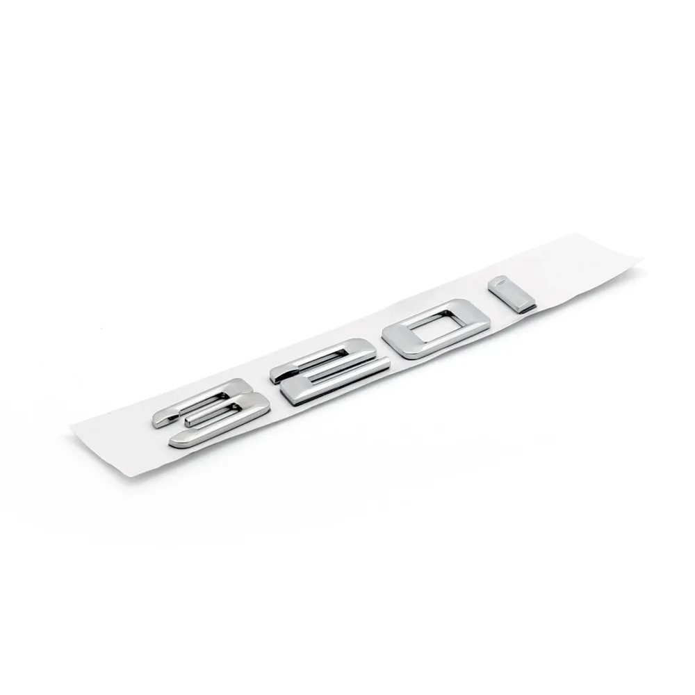 Emblema traseiro do carro emblema metal 320i para bmw e21 e90 e46 e36 e30 f30 saloon cromo genérico
