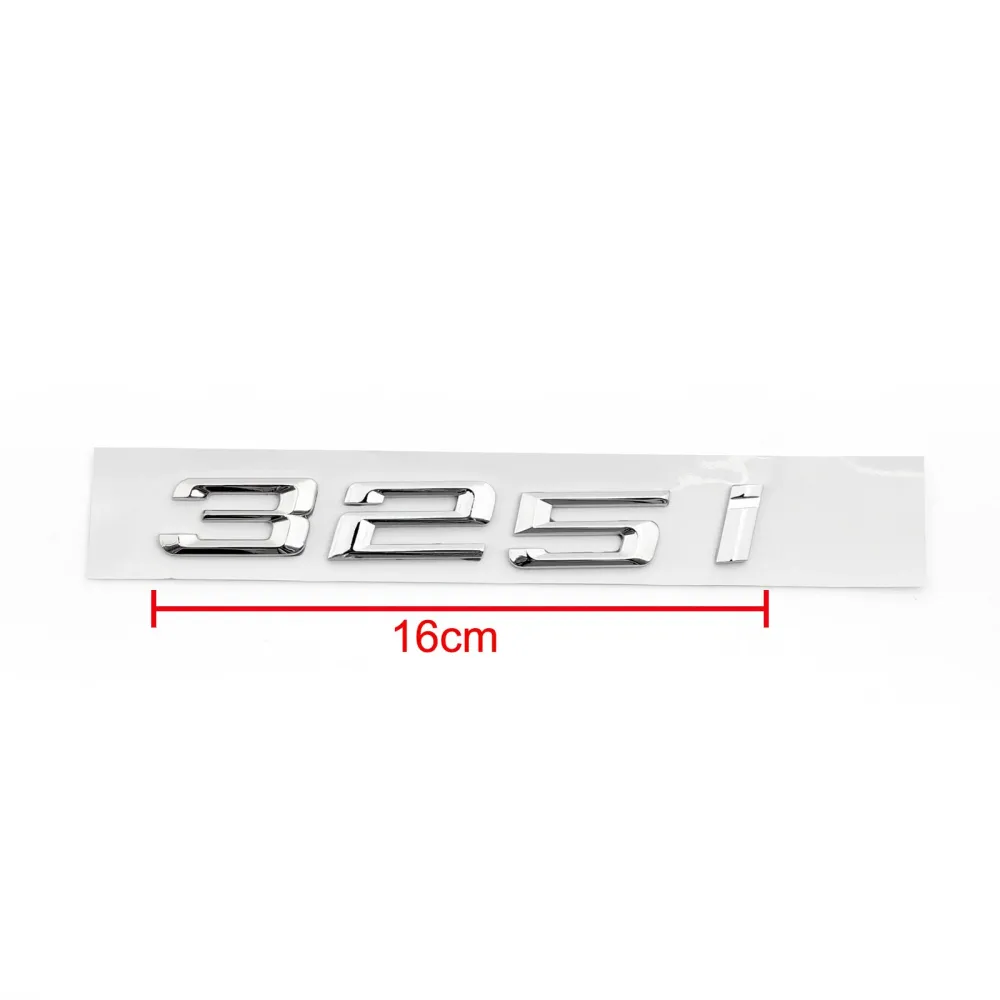 Emblema traseiro do carro emblema metal 325i para bmw e21 e30 e36 e46 e90 e91 e92 e93 chrome genérico