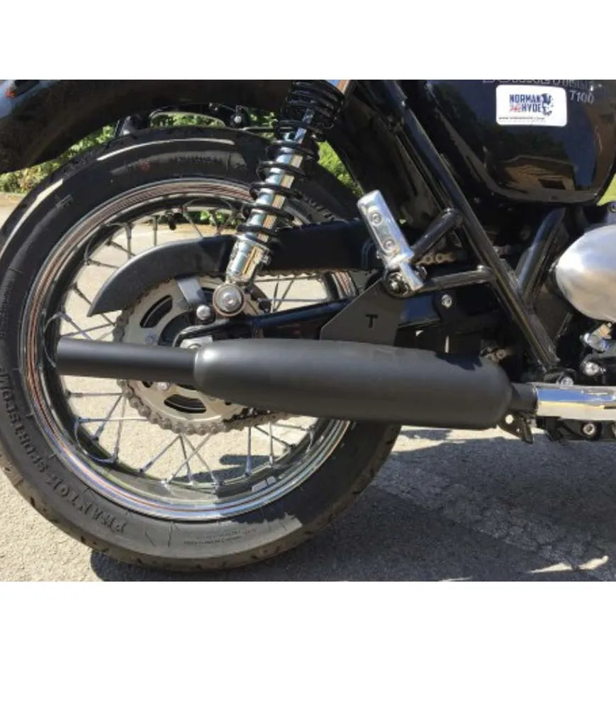 Escapamento Moto Toga Preto para Bonneville T100 e T120