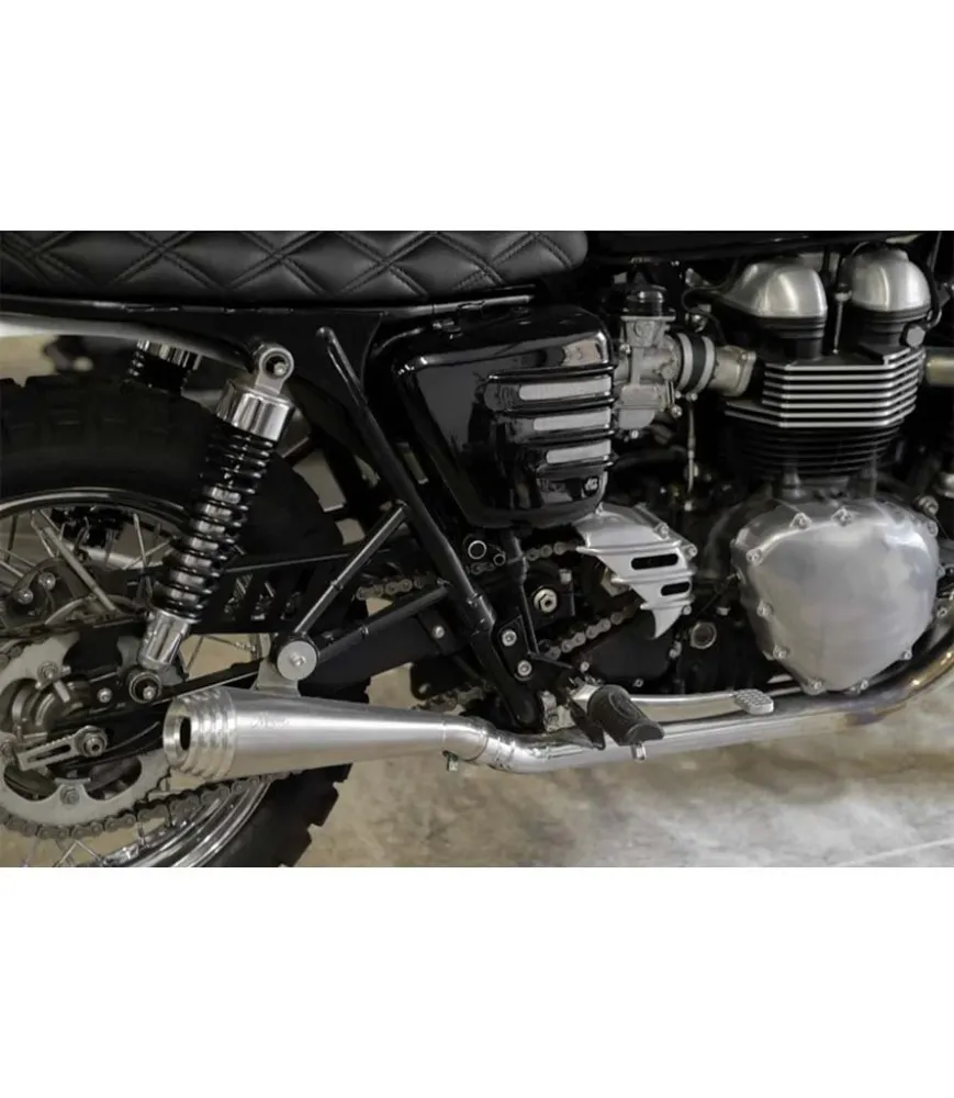 Escapamento para Bonneville T100 Air Cooled - Saturn V Brushed