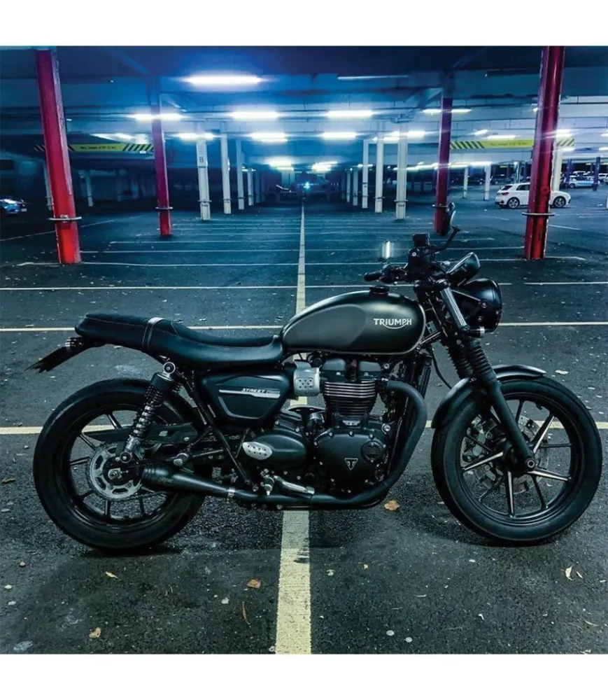 Escapamento para Street Twin e Speed Twin 900 - Saturn V Preto