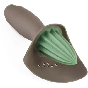 Espremedor De Frutas Manual Silicone Plasvale Marrom/verde