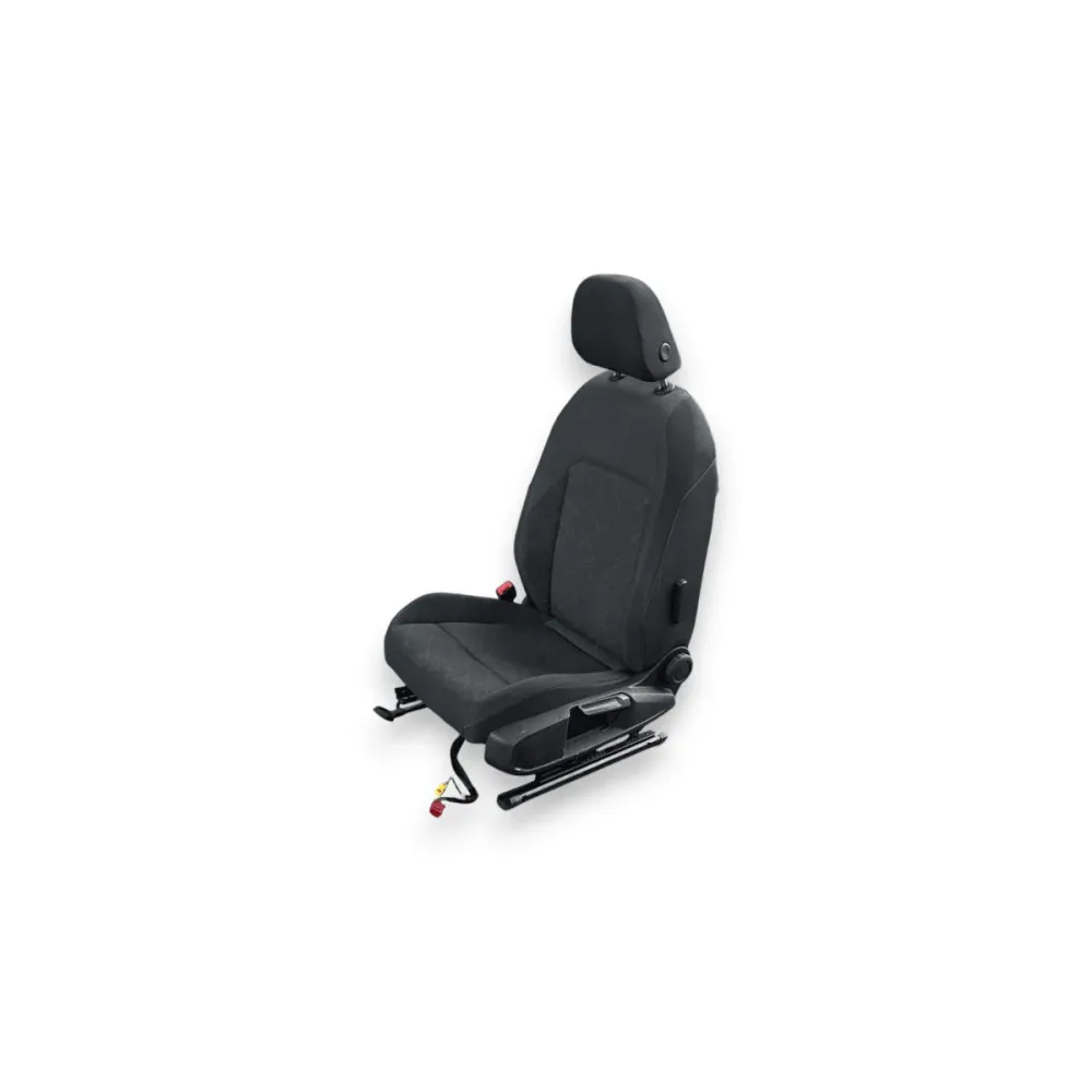 Estofos para bancos em tecido preto para Volkswagen Golf VIII (2019-) com painéis de porta dianteiros