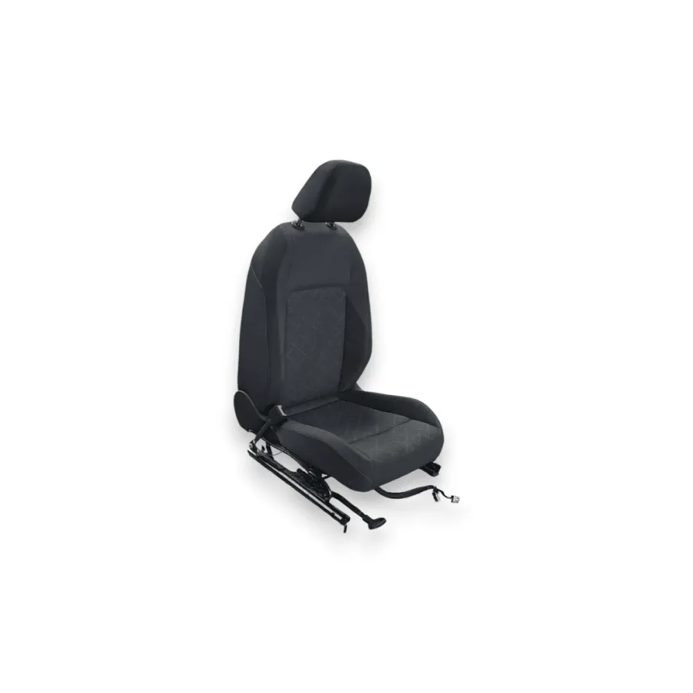 Estofos para bancos em tecido preto para Volkswagen Golf VIII (2019-) com painéis de porta dianteiros