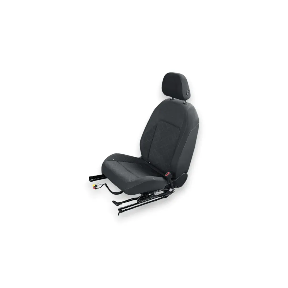 Estofos para bancos em tecido preto para Volkswagen Golf VIII (2019-) com painéis de porta dianteiros