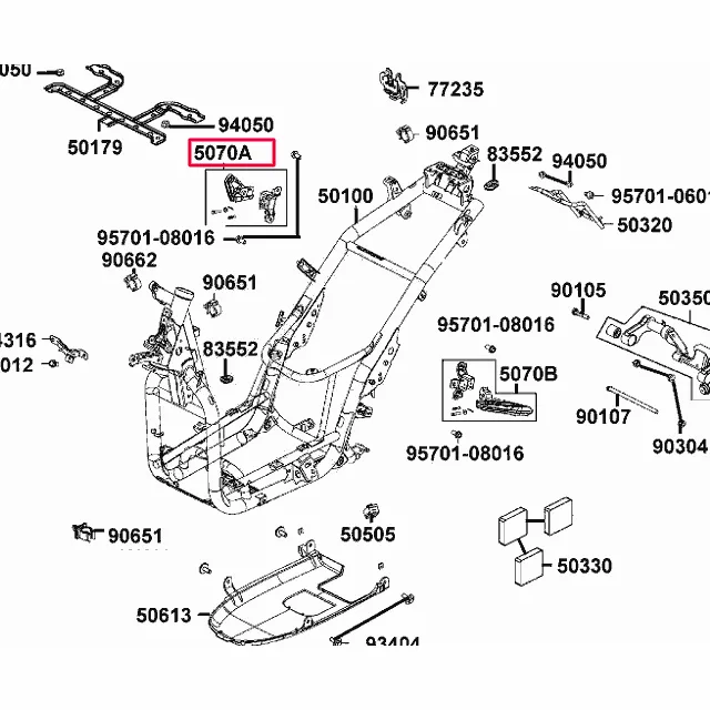 Estribo passageiro direito Kymco People 125/150
