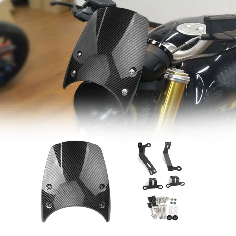Failing do farol do pára-brisa para BMW R Nine T 14-17 carbono genérico