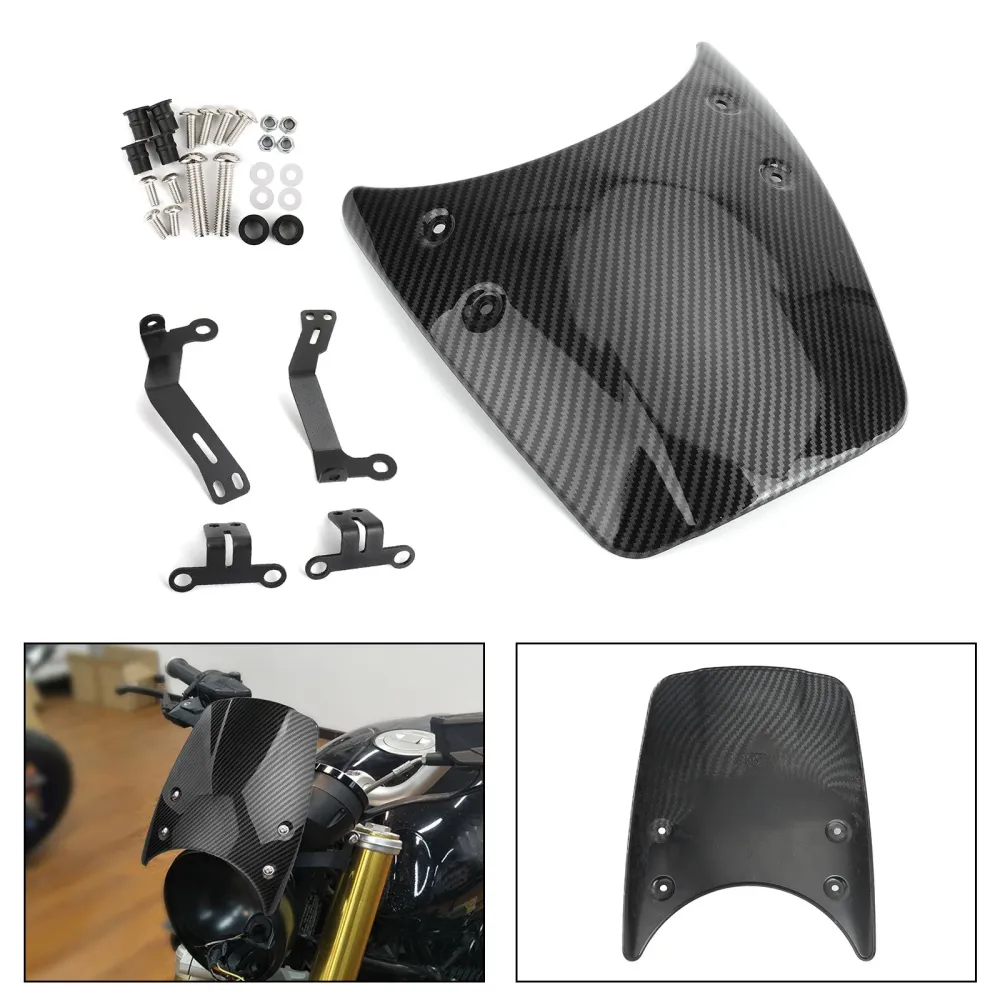 Failing do farol do pára-brisa para BMW R Nine T 14-17 carbono genérico
