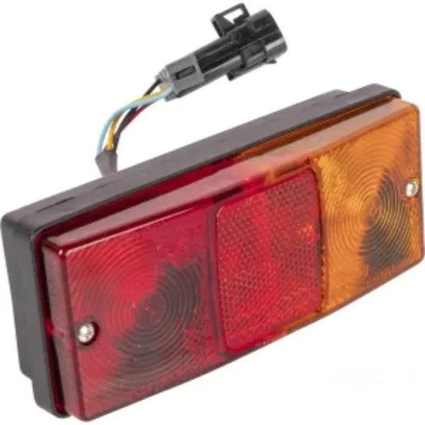 Farol traseiro 12V retangular Deutsch 4 pinos de aparafusar