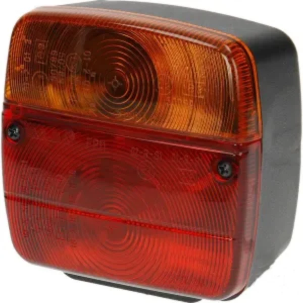 Farol traseiro direito 12/24V de aparafusar 105x100x52mm