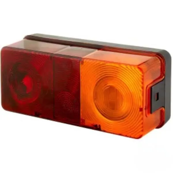 Farol traseiro direito 12/24V vermelho/laranja de aparafusar 170x62x75mm