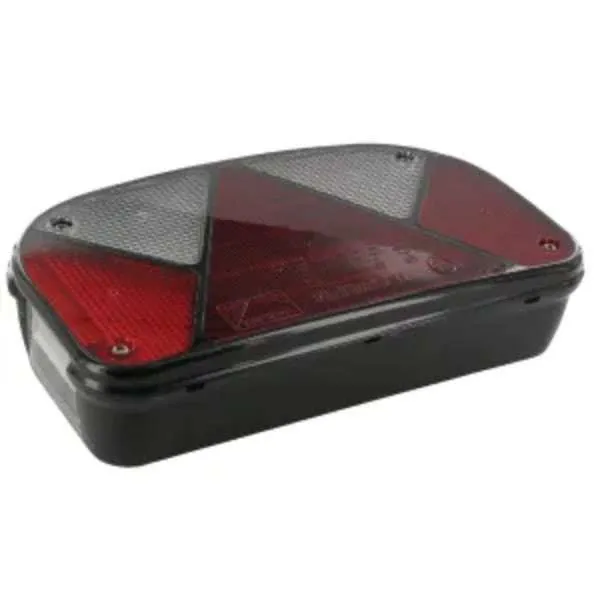 Farol traseiro direito 12V vermelho/branco de aparafusar 240x52mm
