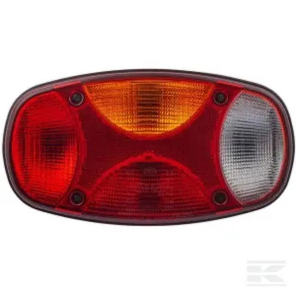 Farol traseiro esq. retangular 12V de aparafusar 225x122mm