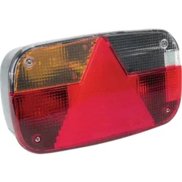 Farol traseiro esquerdo 12V de aparafusar 244x138x60mm