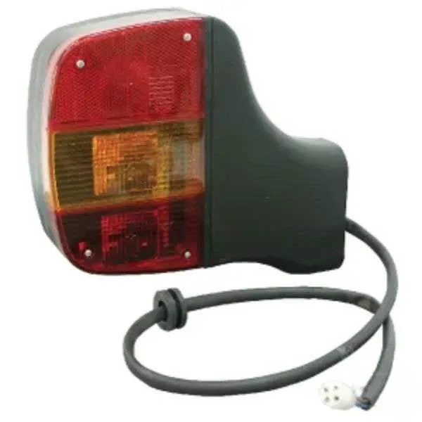 Farol traseiro esquerdo vermelho/âmbar de aparafusar 112x175mm