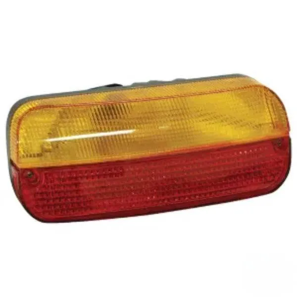 Farol traseiro esquerdo vermelho/âmbar de aparafusar 262x99x152mm