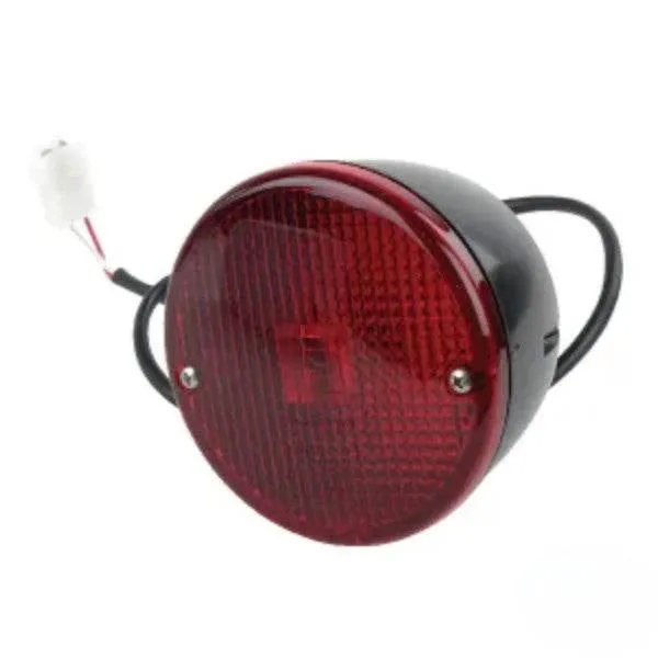 Farol traseiro redondo vermelho de aparafusar Ø115mm ficha