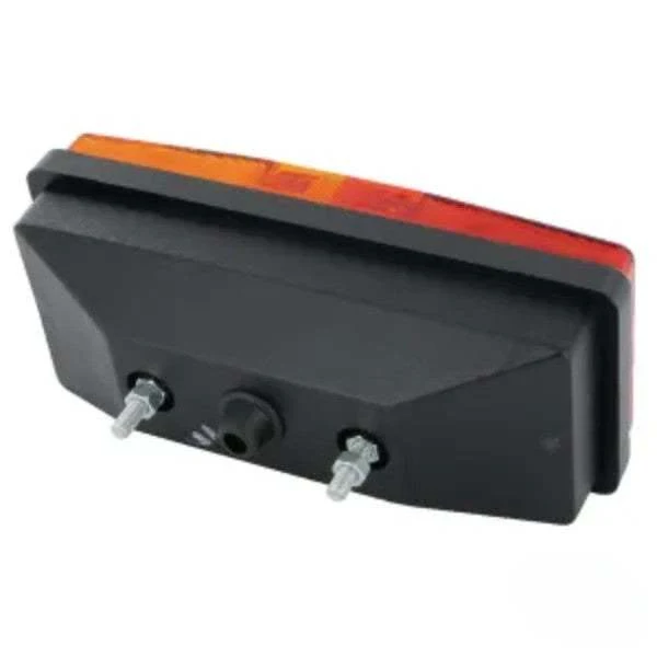 Farol traseiro retangular de aparafusar 160x67x158mm ficha AMP