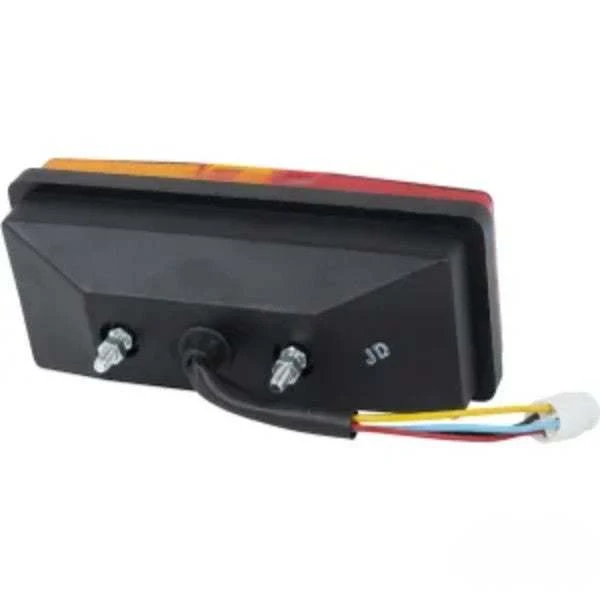 Farol traseiro retangular de aparafusar 160x67x158mm ficha AMP