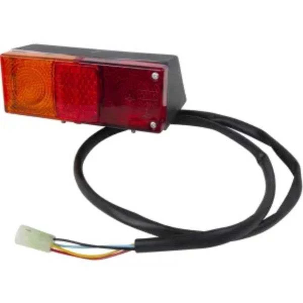 Farol traseiro retangular Vermelho/Laranja Universal