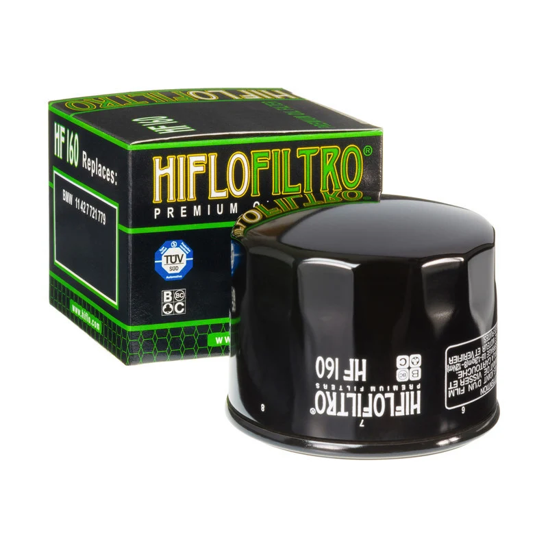 Filtro de Óleo HIFLOFILTRO HF160 BMW F650 08-12, F800GS 07-18, R1200 GS ADVENTURE 14-18, R1250 GS ADVENTURE 19-21
