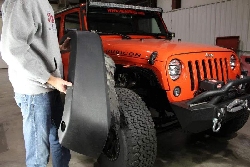 Fishbone Offroad 07-18 Jeep Wrangler Front/Rear Tube Fenders - Aluminum Blk Txtrd Pwdrcoat(Set 4)