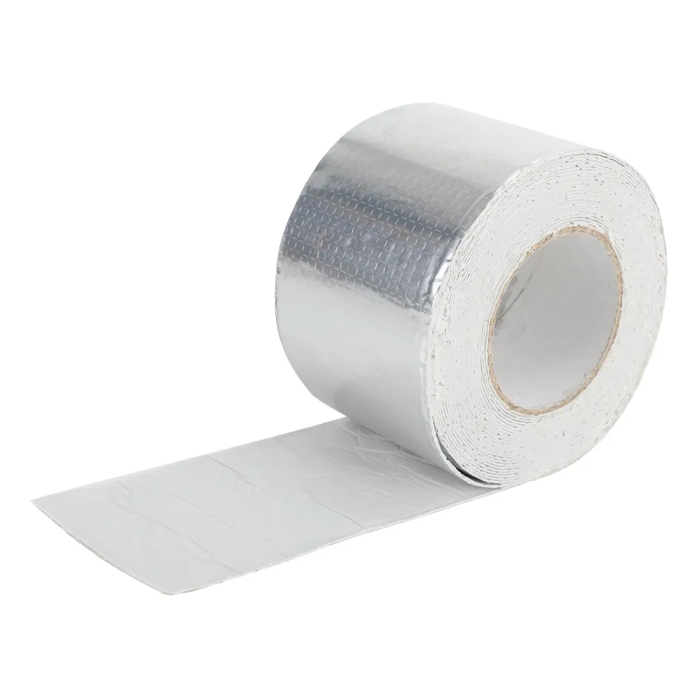 4" Fita selante para RV x 30' à prova d'água UV para reparo de vazamentos em telhados, fita selante pegajosa prateada