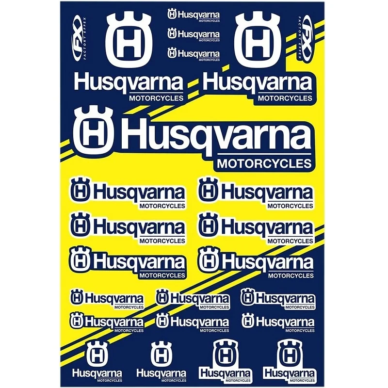 Folha de Autocolantes FACTORY EFFEX HUSQVARNA 48x30,5 cm