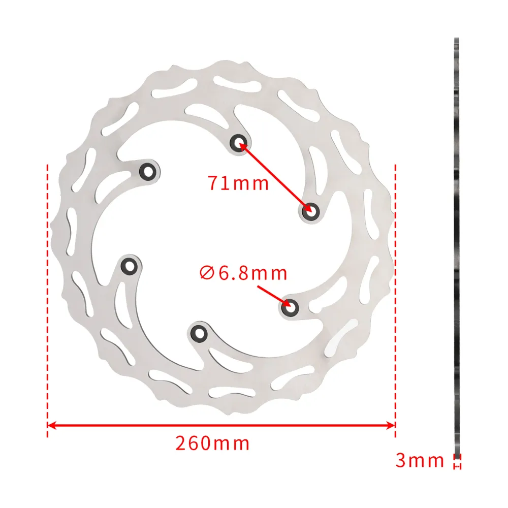 Frente & Rotor de disco de freio traseiro para 125 250 300 350 450 500 EXC XC SX SXF XCW