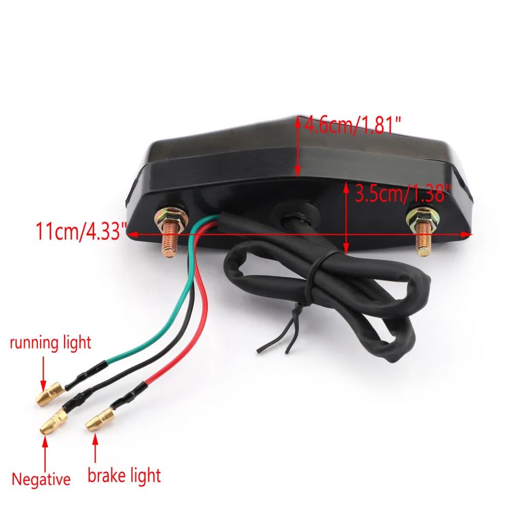 Fumaç de motocicleta ABS 12V parada de freio