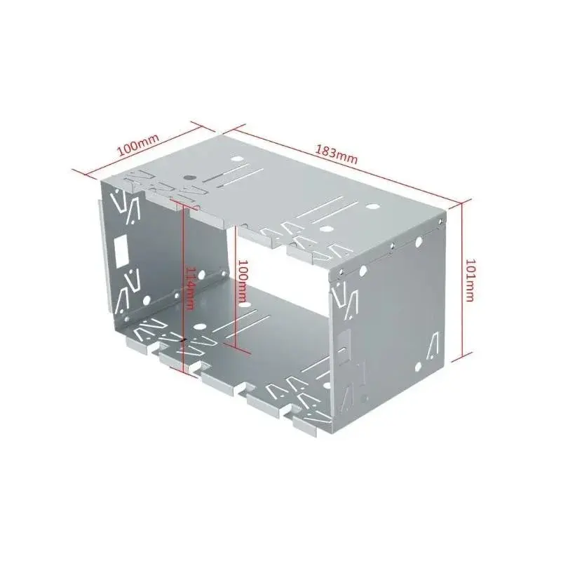 Gaveta Metálica Universal para Rádio 2DIN – 113 x 183 mm