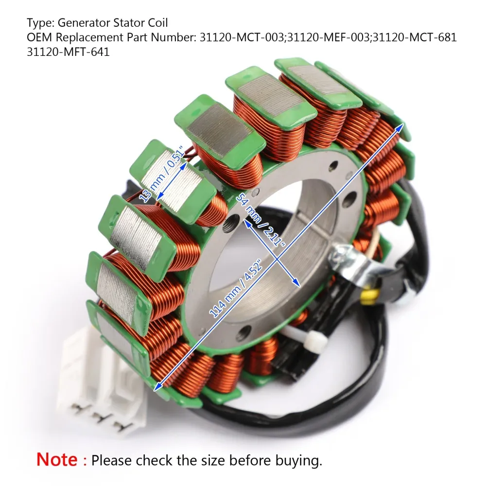 Gerador Stator Coil Alternator Fit Honda Silver Wing 400 600 2001-2013