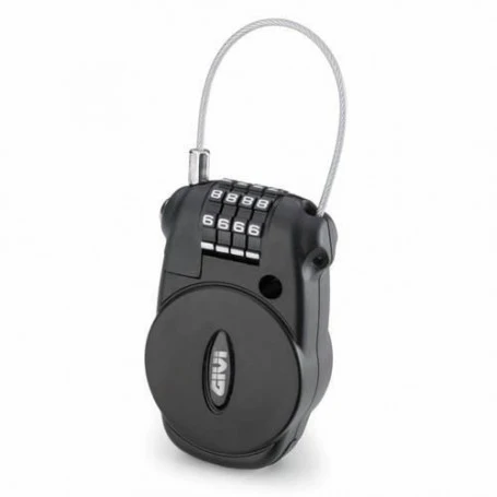 GIVI - FECHADURA DE CAPACETE COM CABO RETRÁTIL + FECHADURA COMBINADA (R1509)