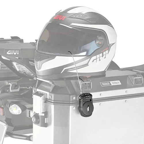 GIVI - FECHADURA DE CAPACETE COM CABO RETRÁTIL + FECHADURA COMBINADA (R1509)