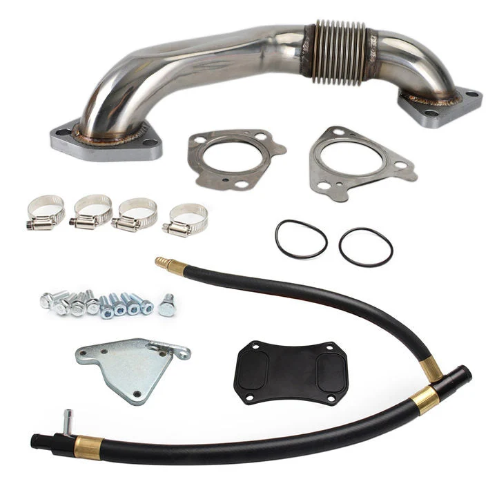 GMC Chevy 6.6L Duramax Diesel 2011-2015 - Eliminação de EGR & Kit de corrida mais frio com tubo ascendente