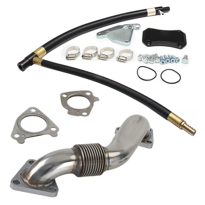 GMC Chevy 6.6L Duramax Diesel 2011-2015 - Eliminação de EGR & Kit de corrida mais frio com tubo ascendente