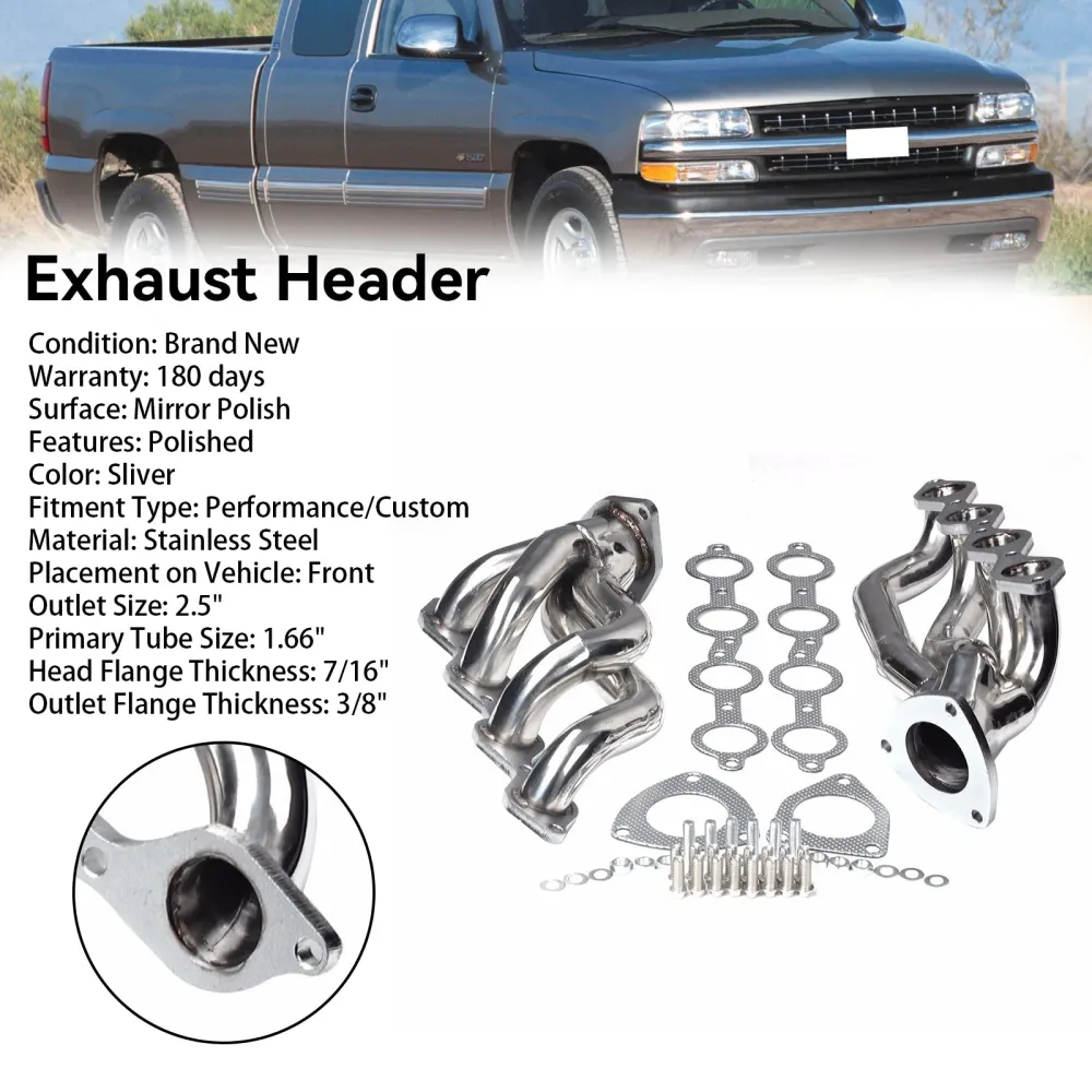 GMC Sierra 4.8L, 5.3L 1999-2006 Cabeçalhos de coletores