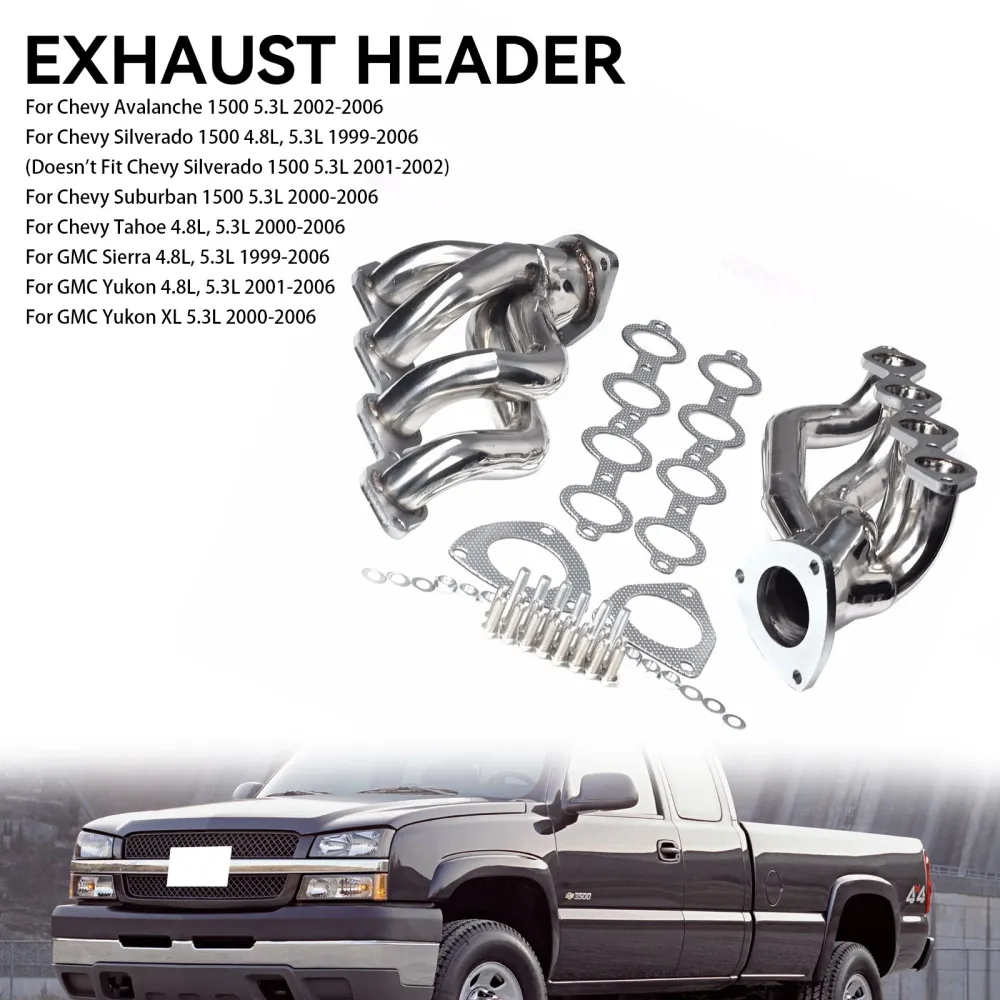 GMC Sierra 4.8L, 5.3L 1999-2006 Cabeçalhos de coletores
