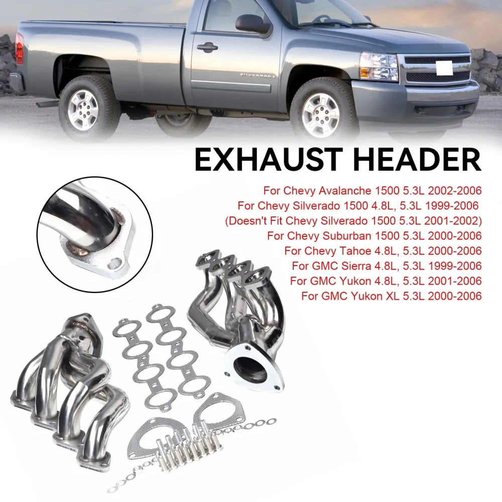 GMC Sierra 4.8L, 5.3L 1999-2006 Cabeçalhos de coletores