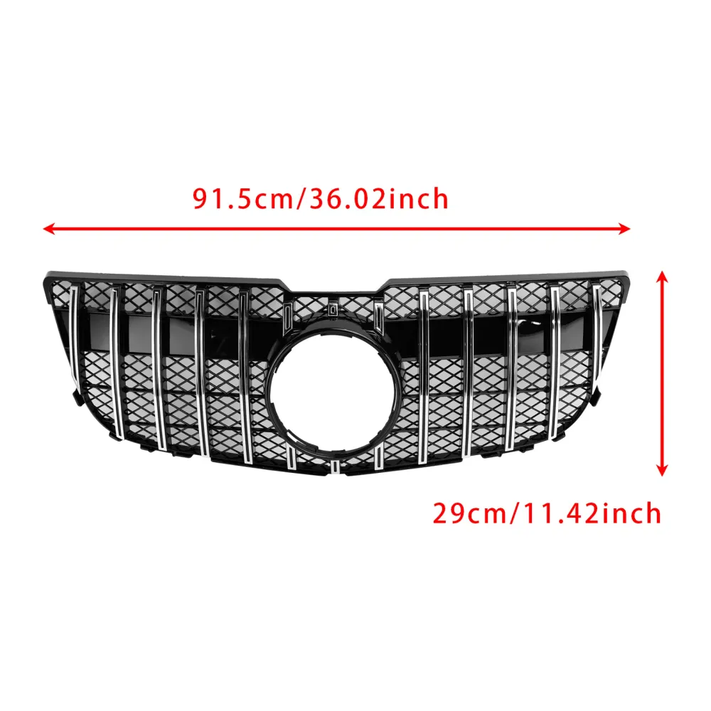 Grade da grade frontal cromo para mercedes benz glk x204 2013-2015 gt