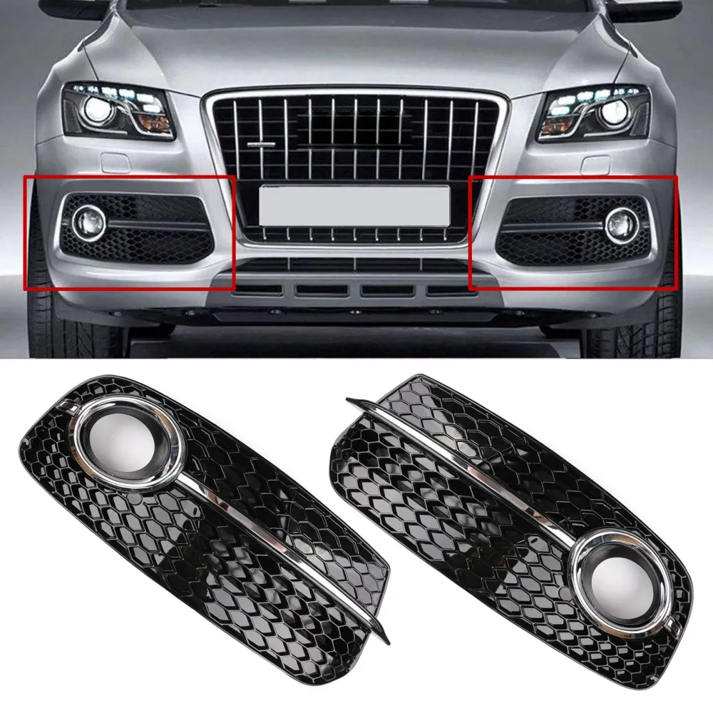 Grade para farol de neblina dianteiro Audi Q5 2013-2016 1 peç E/D, não compatível com SQ5 & SLINE