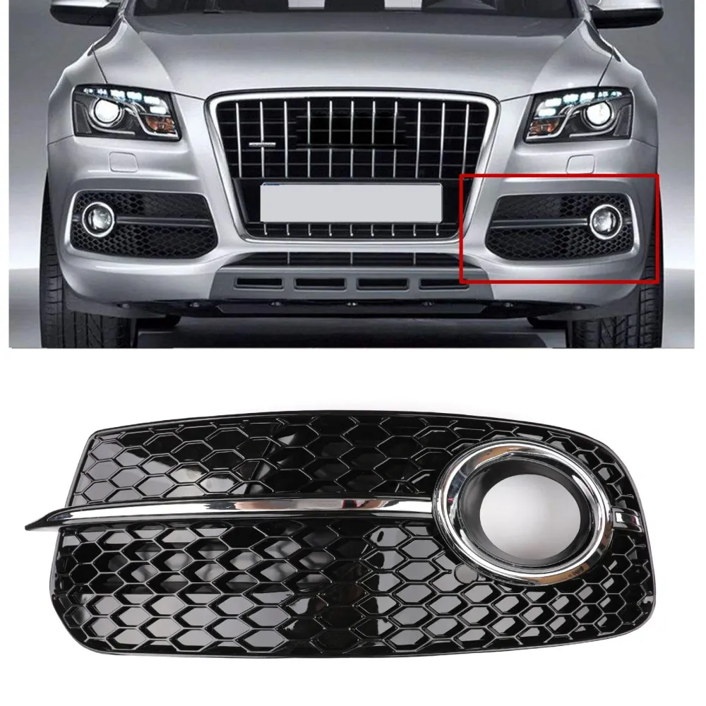 Grade para farol de neblina dianteiro Audi Q5 2013-2016 1 peç E/D, não compatível com SQ5 & SLINE