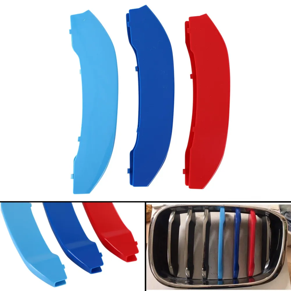 Grelha da grade frontal tri-cor de grade tiras de clipe de clipe para BMW x3 G01 2018 genérico