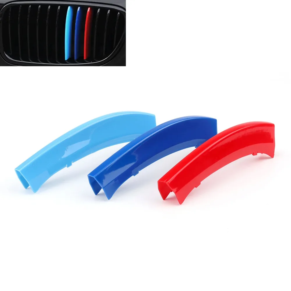 Grelha da grade frontal tri-cor de grade tiras de clipe de clipe para BMW X3 X4 2011-2017 genérico