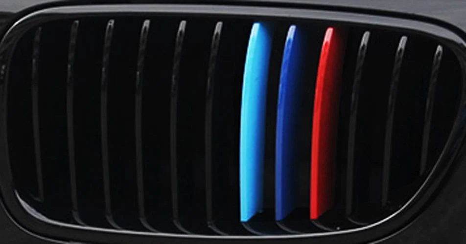 Grelha da grade frontal tri-cor de grade tiras de clipe de clipe para BMW X3 X4 2011-2017 genérico