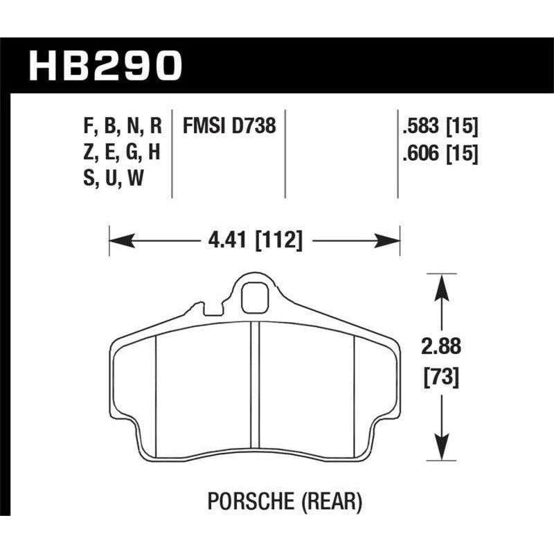 Hawk Porsche HPS Street Rear Brake Pads