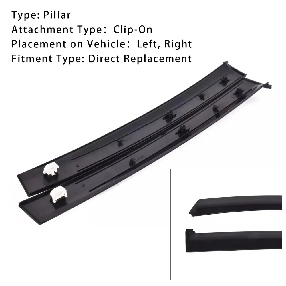 Honda Civic 1992-1995, cupê de 2/3 portas e hatchback esquerdo&Conjunto de caixilhos de pilar para guarnição de porta dire...