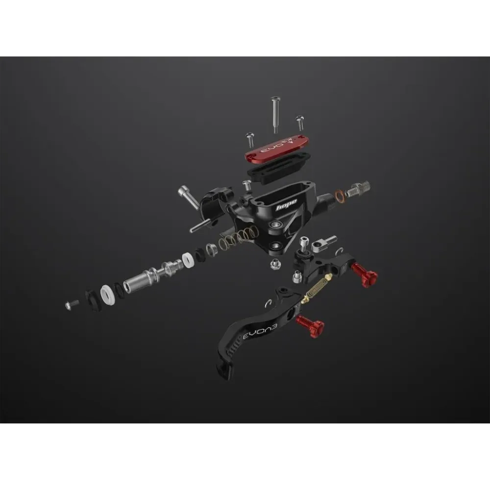 HOPE TECH 4 EVO X2 PM Aviation Travão traseiro Prata/Fumo