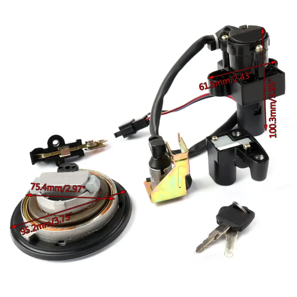 Ignition Switch Bloqueio de tampa de gás combustível Chave para Honda XRV750 Africa Twin 1993-2000 genérico